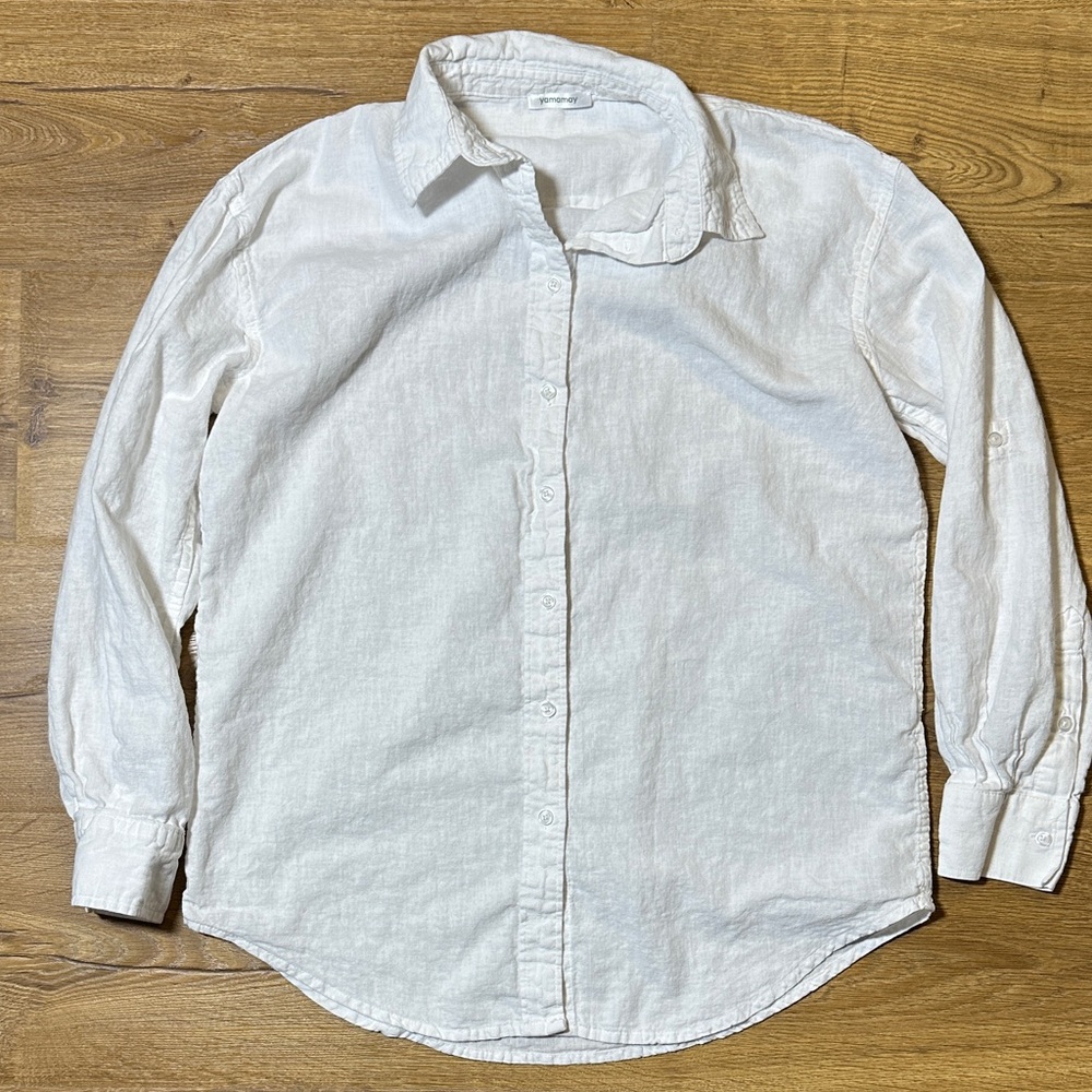 Yamamay Linen/Cotton Long Sleeve Button Up Shirt Medium
